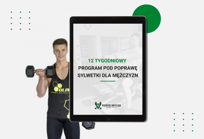 12 tygodniowy program pod poprawę sylwetki dla mężczyzn (na siłowni) - plik PDF